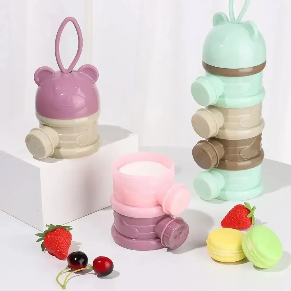 Baby Food Year Old - 1~6세용 이유식 용기 디스펜서, 3/4단 휴대용