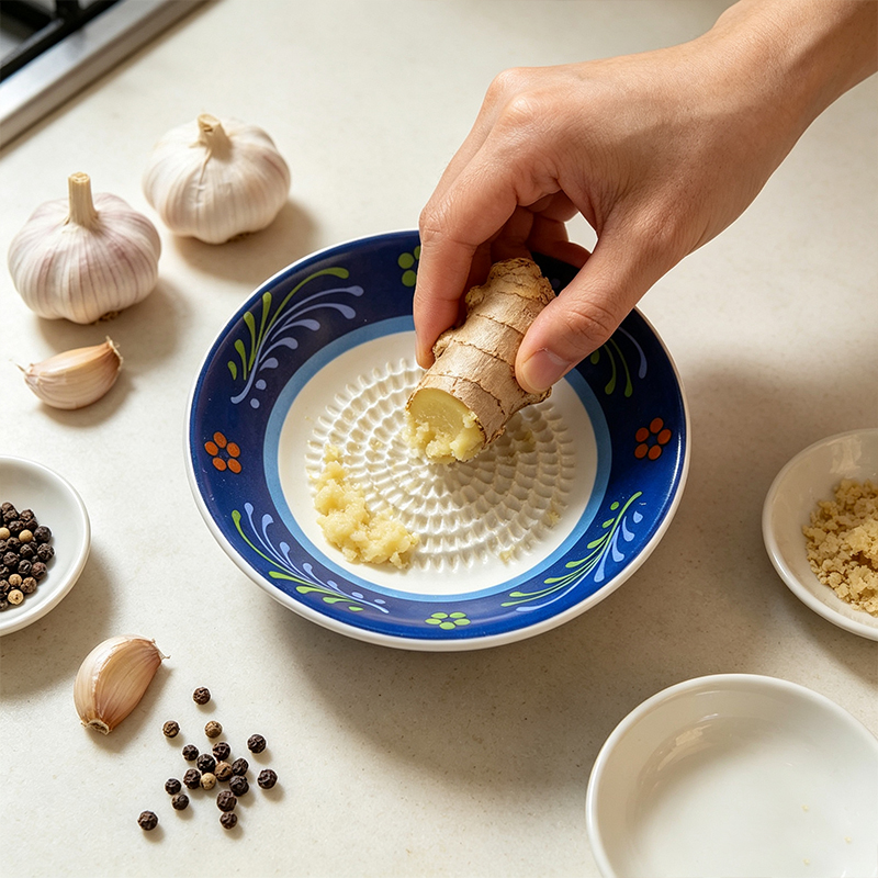 Baby Food Grater - 세라믹 생강 분쇄기 다기능 수동 마늘