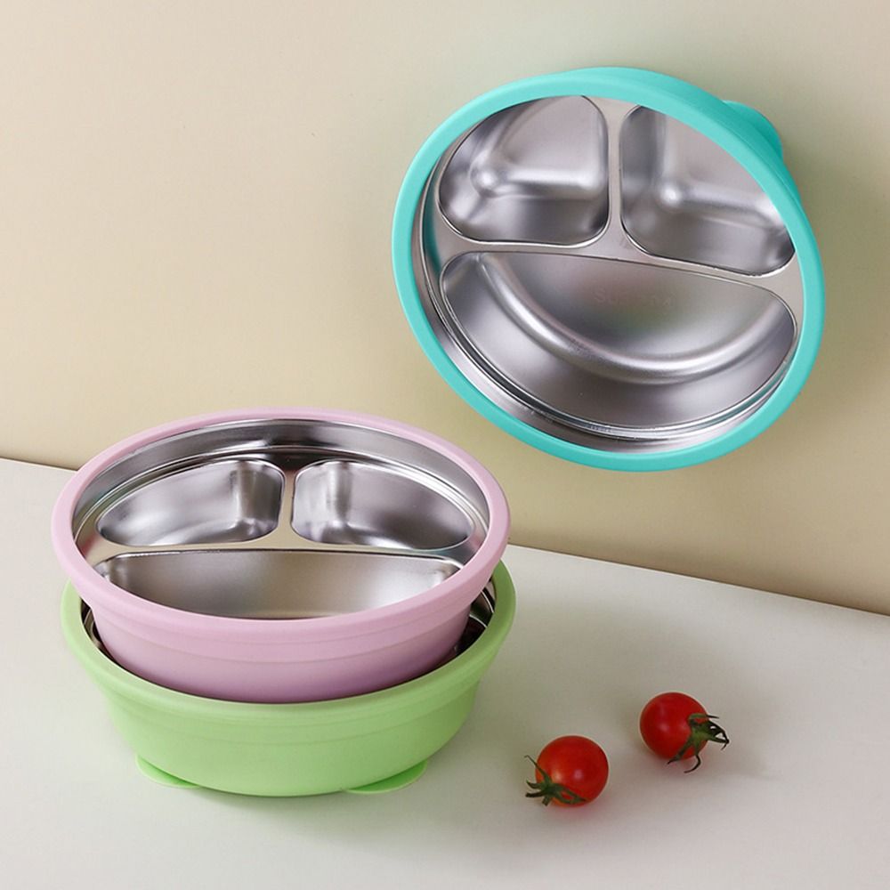 Baby Food Tray - 실리콘 흡착판 아기 식판, 304 스테인리스