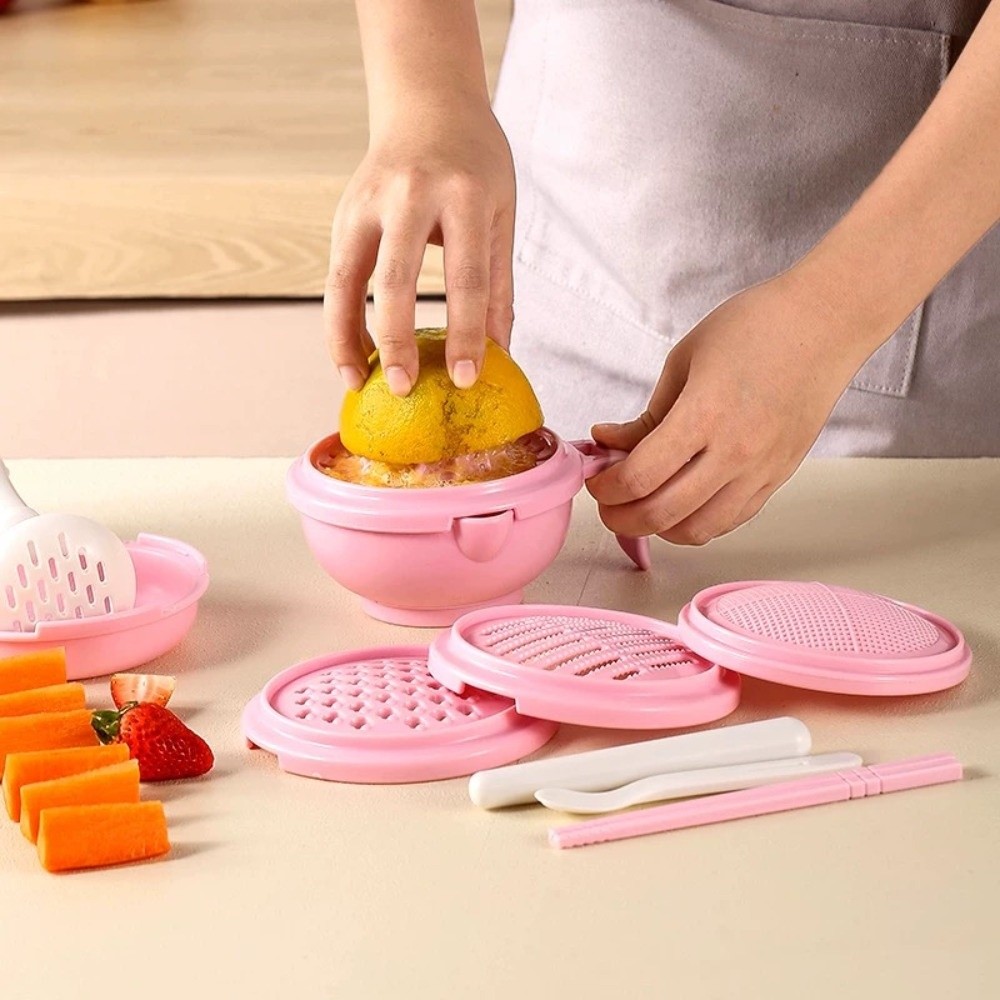 Baby Food Grater - 단색 이유식 분쇄 그릇 다기능 수제