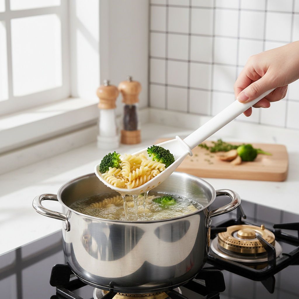 Baby Food Strainer - 다기능 플라스틱 배수 스푼 아기 음식