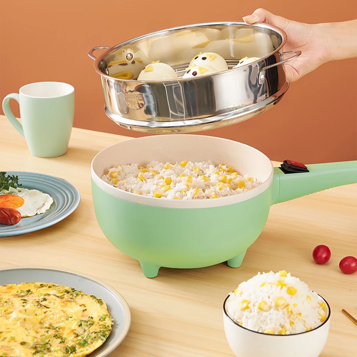 Baby Food Steamer - ARIER 24V 220V 다기능 전기 프라이팬