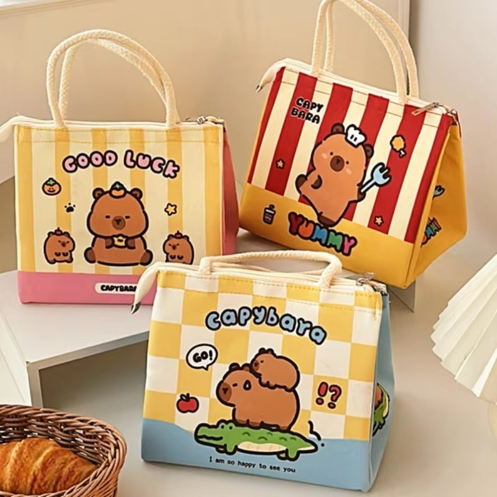 Baby Food Zip Lock Bag - 귀여운 카피바라 보온 도시락 가방 휴대용