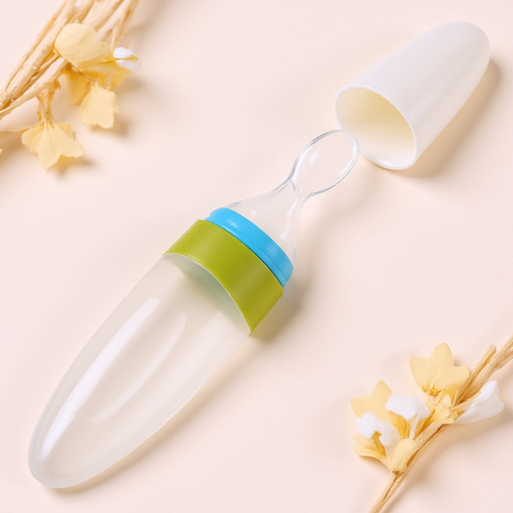 Baby Food Weaning - 실리콘 아기 음식 디스펜싱 스푼 부드러운