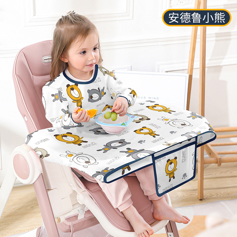 Baby Food Apron - 신생아 턱받이 테이블 커버 아기 식사