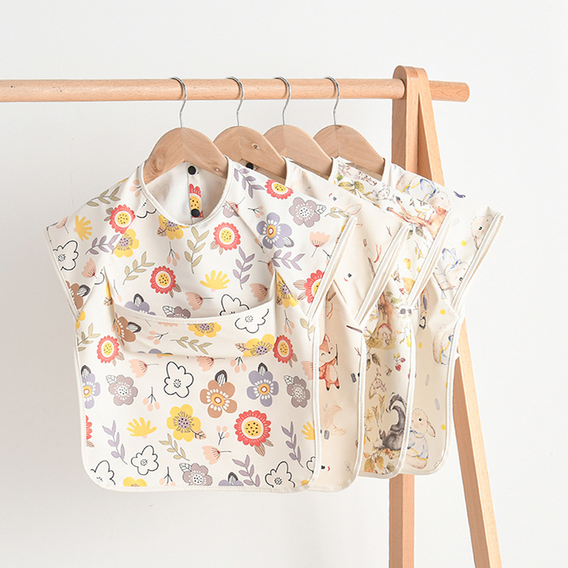 Baby Food Apron - 신생아 아기 Bibs 블라우스 방수 민소매