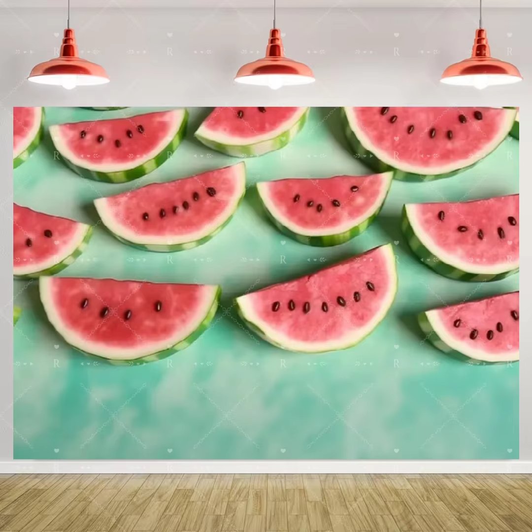    만화 수박 테마 생일 파티 장식 배경 여름 과일 - Baby Food Fruits 리뷰 및 가격