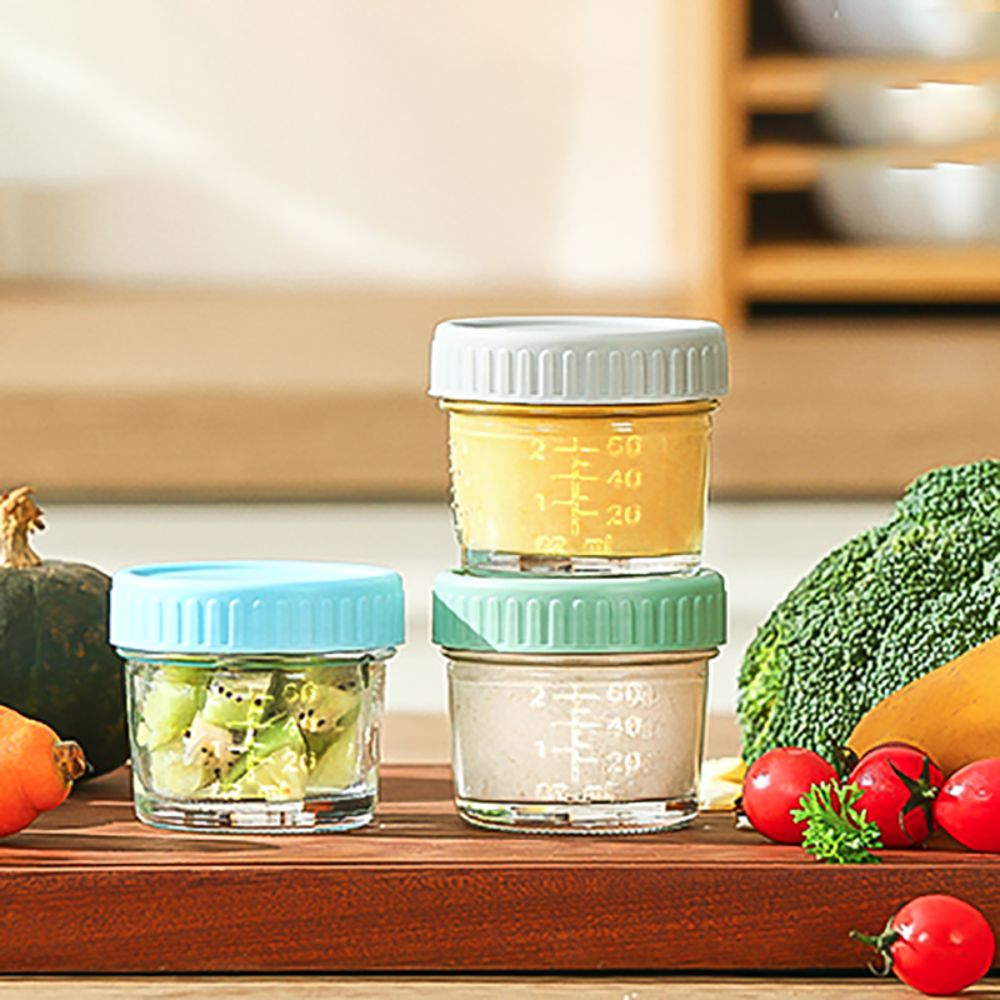 6개들이 메이슨 자 유리 이유식 병, 눈금 표시 및 뚜 - Baby Food Jars 리뷰 및 가격