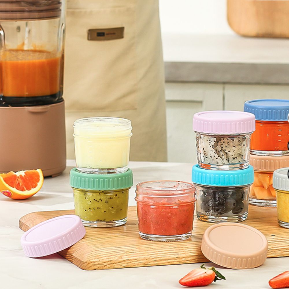 6개입 메이슨 유리병 유아식 병 뚜껑 포함 재사용 가능 - Baby Food Jars 리뷰 및 가격
