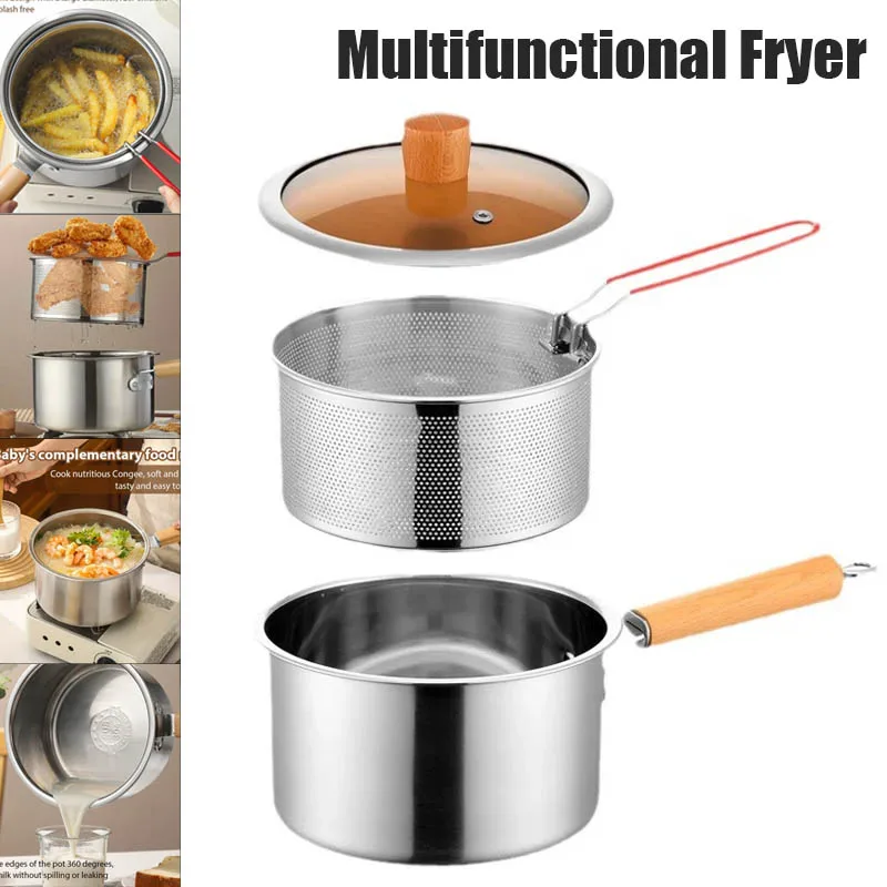스테인리스 스틸 스트레이너와 뚜껑이 있는 딥 프라이팬, - Baby Food Strainer 리뷰 및 가격