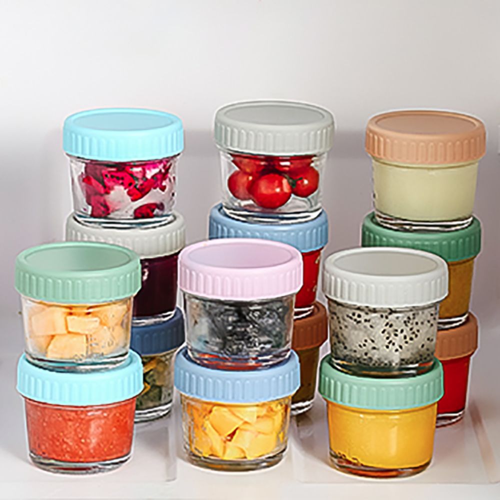 6개들이 유리 이유식 용기, 눈금 표시가 있는 재사용  - Baby Food Jars 리뷰 및 가격