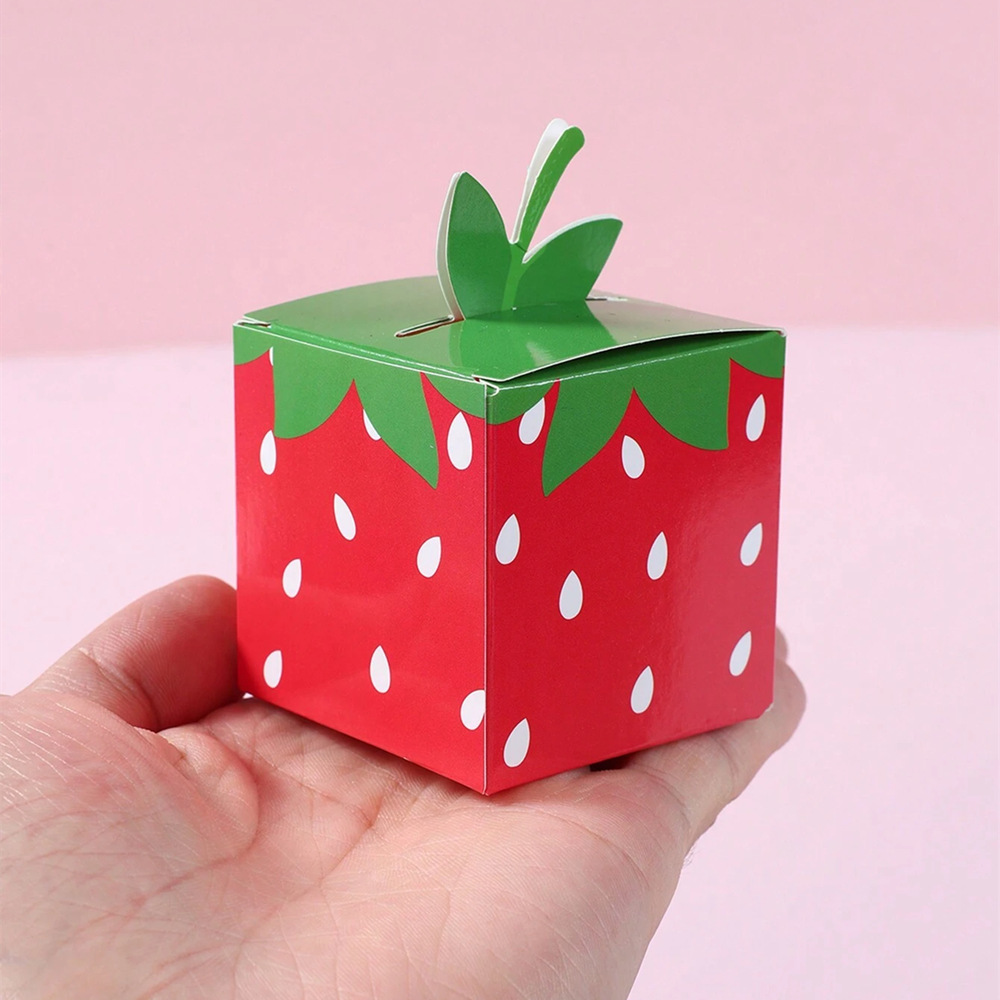10Pcs 달콤한 과일 딸기 테마 종이 쿠키 사탕 상자 - Baby Food Fruits 리뷰 및 가격