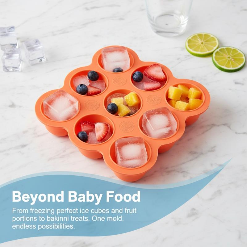 이유식 실리콘 용기 9칸 냉동 트레이 누수 방지 뚜껑  - Baby Food Tray 리뷰 및 가격