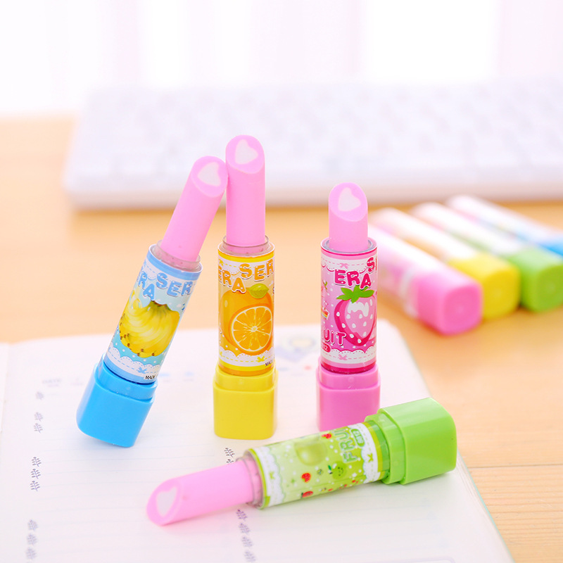 10Pcs 만화 과일 립스틱 모양 지우개 어린이를위한  - Baby Food Fruits 리뷰 및 가격
