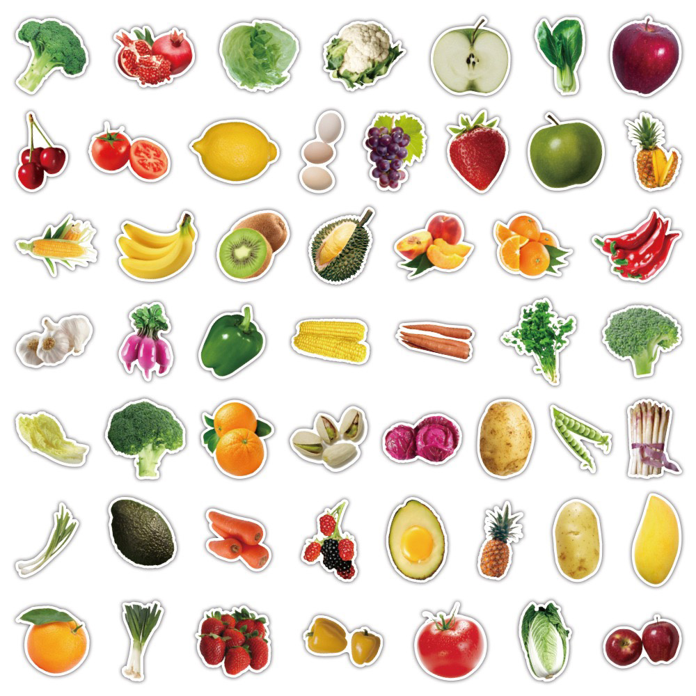 10/30/50PCS 녹색 음식 야채 과일 스티커 DI - Baby Food Fruits 리뷰 및 가격