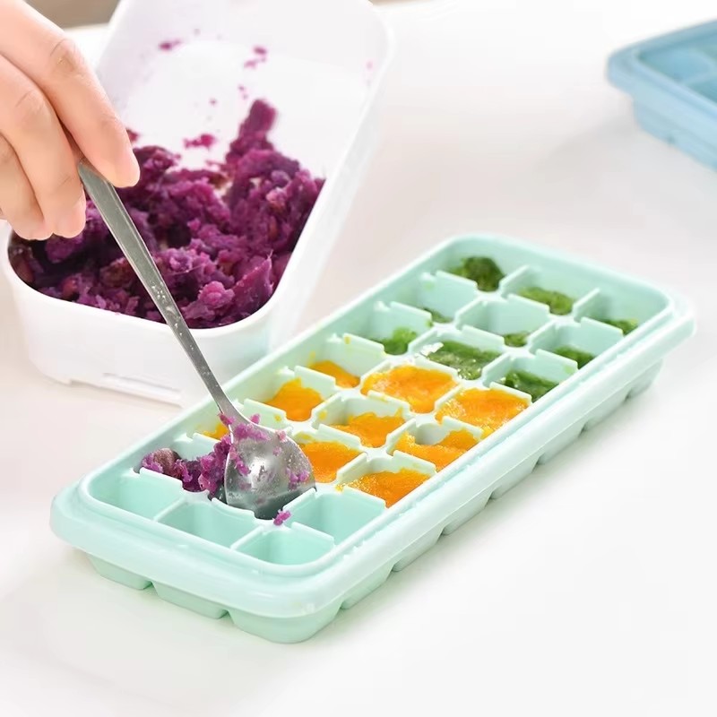 뚜껑이 있는 실리콘 얼음 트레이 24 큐브 젤리 메이커 - Baby Food Jelly 리뷰 및 가격