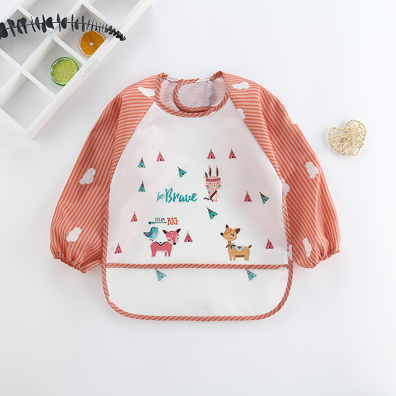 아기 Bibs 귀여운 다채로운 만화 방수 Bib 유아  - Baby Food Apron 리뷰 및 가격